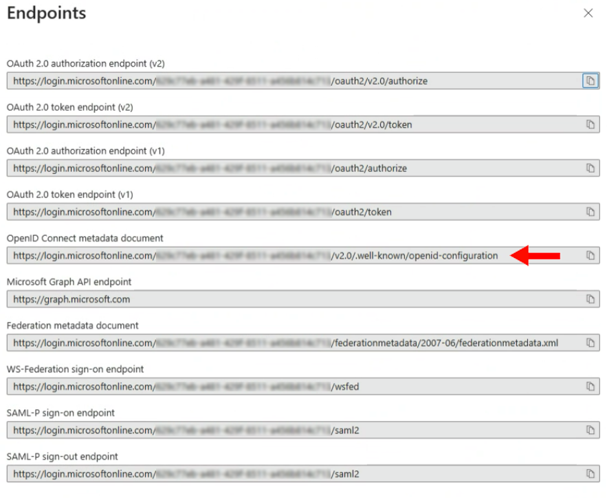 Sample Application Endpoints Drawer