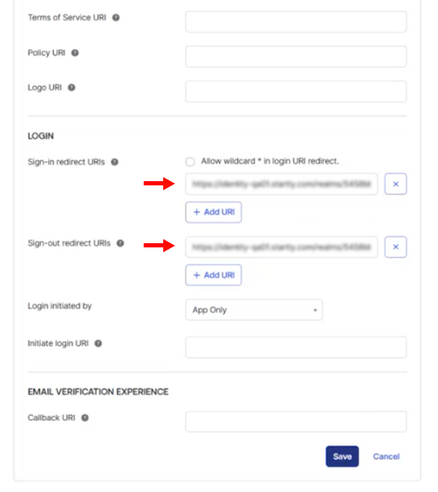 Update Sign-In and Sign-out Credentials